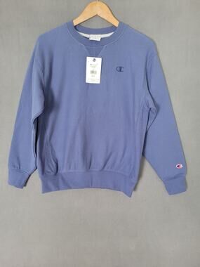 Champion Ladies Fleece Sweatshirt Stone Crush Blue Size XS